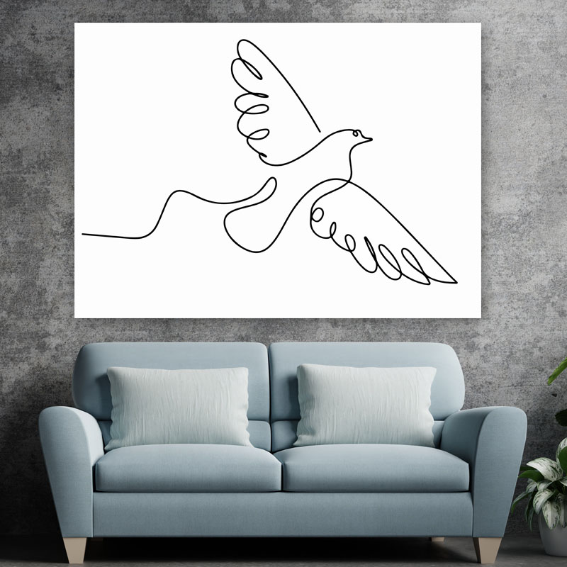 Πίνακας σε καμβά Line Art Dove